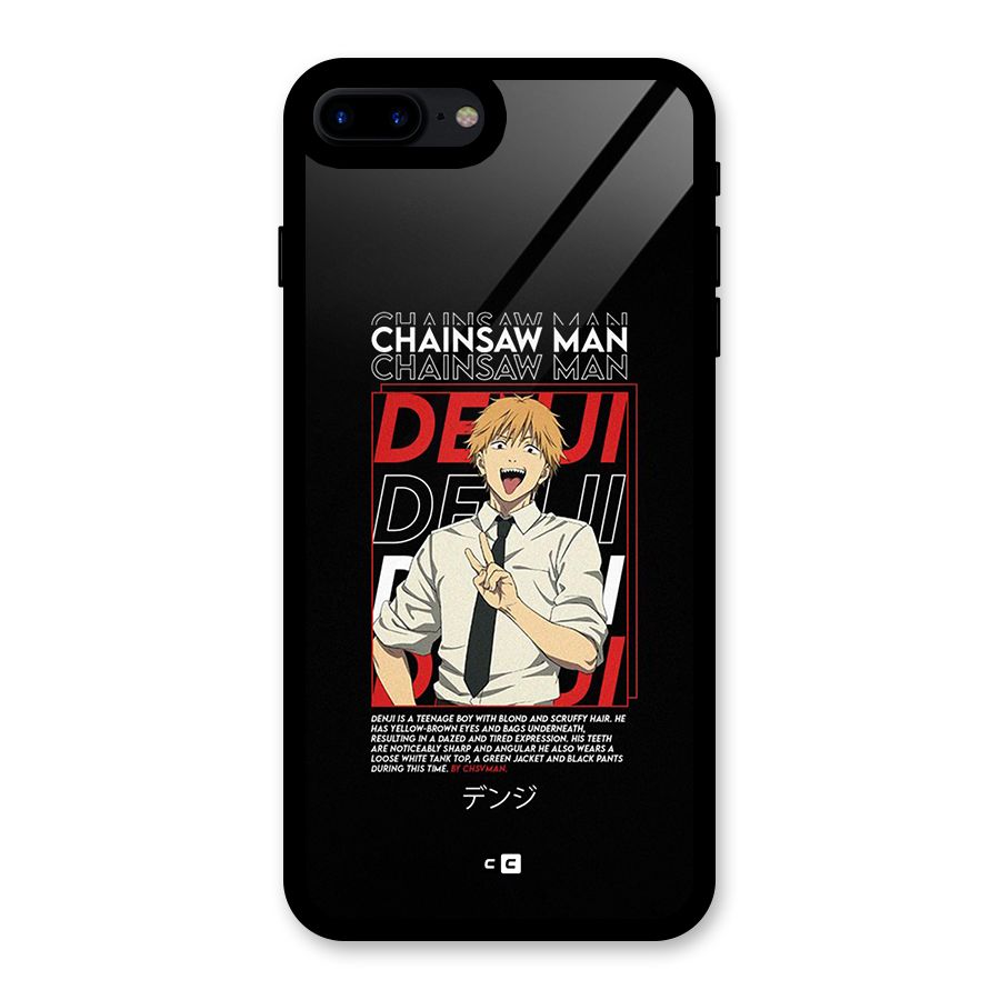 Denji Chainsaw Man Glass Back Case for iPhone 8 Plus
