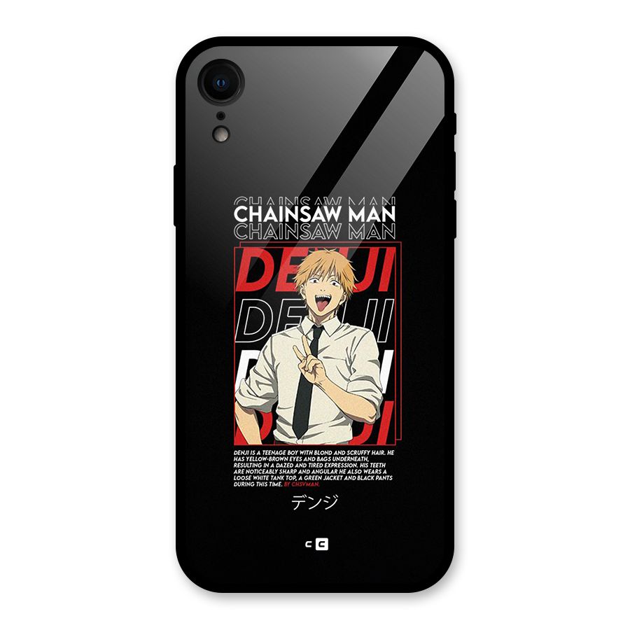 Denji Chainsaw Man Glass Back Case for iPhone XR