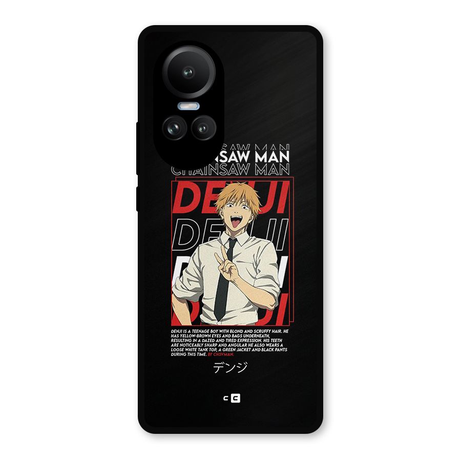 Denji Chainsaw Man Metal Back Case for Oppo Reno10