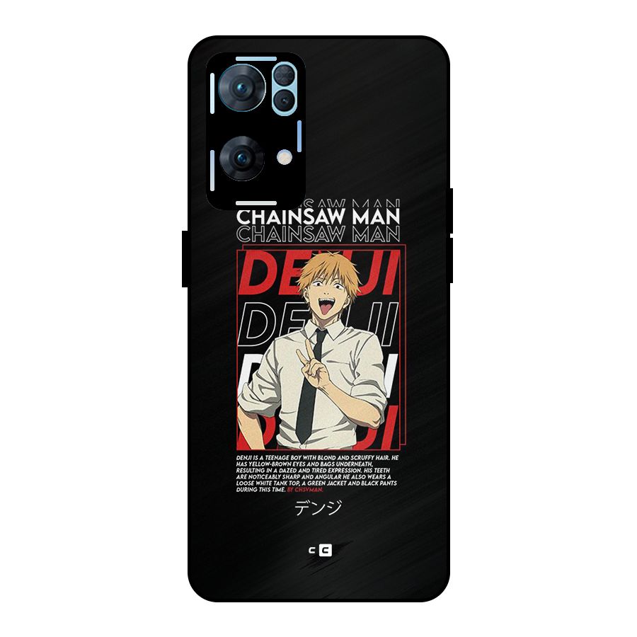 Denji Chainsaw Man Metal Back Case for Oppo Reno7 Pro 5G