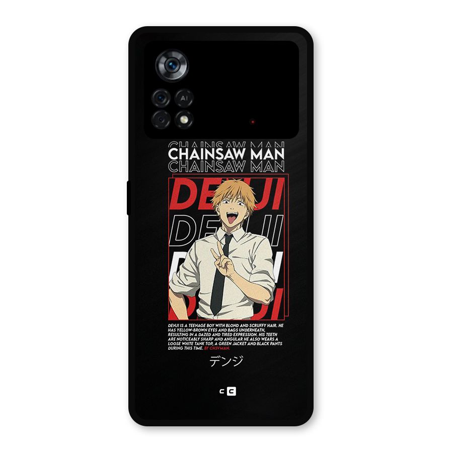 Denji Chainsaw Man Metal Back Case for Poco X4 Pro 5G