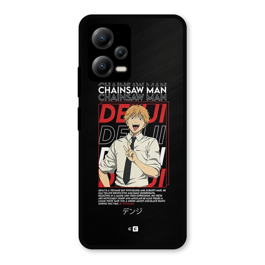 Denji Chainsaw Man Metal Back Case for Redmi Note 12 5G