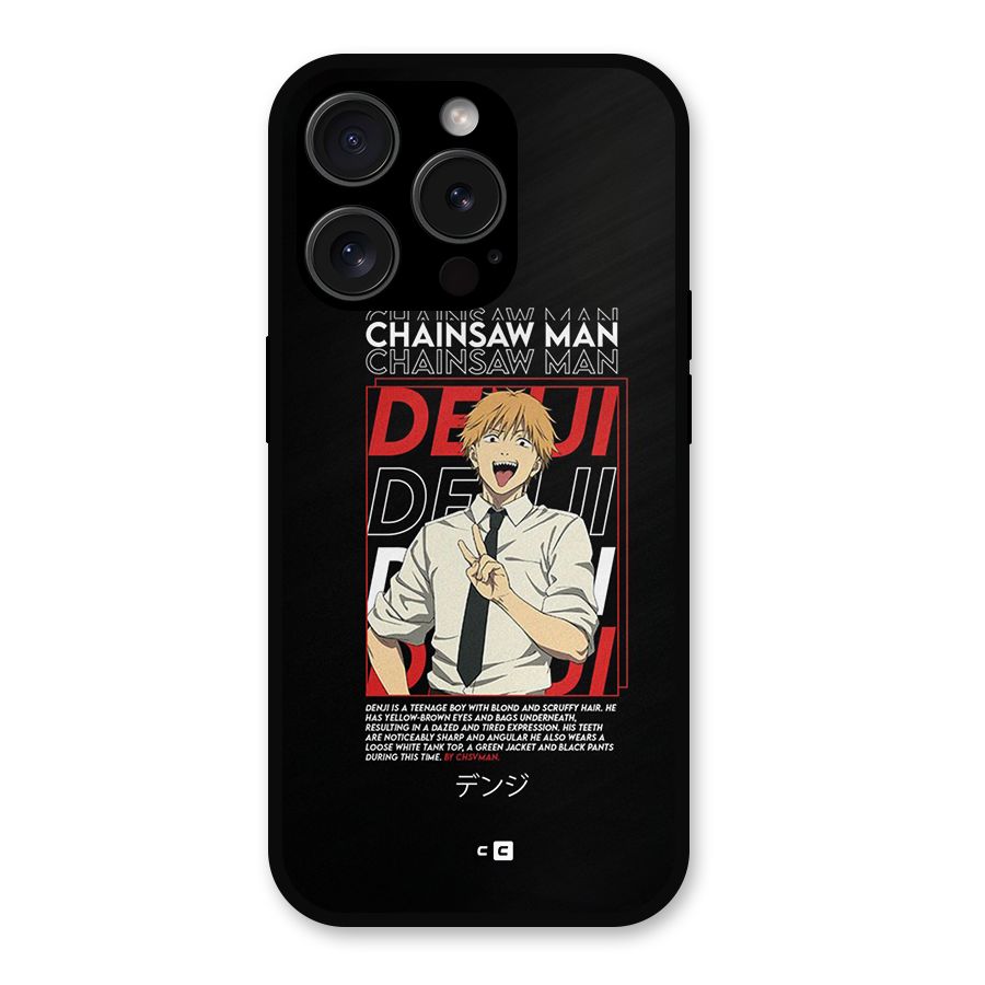 Denji Chainsaw Man Metal Back Case for iPhone 15 Pro