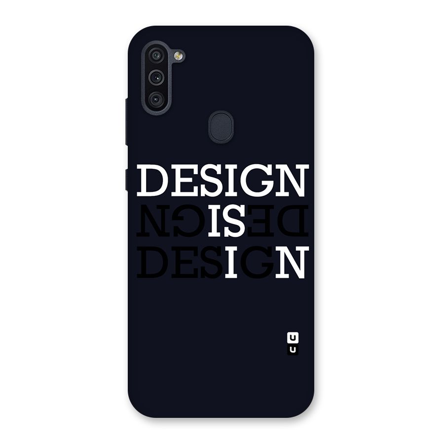 Design is In Typography Back Case for Galaxy M11