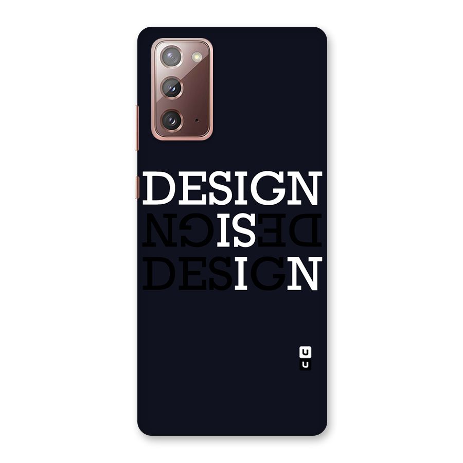 Design is In Typography Back Case for Galaxy Note 20