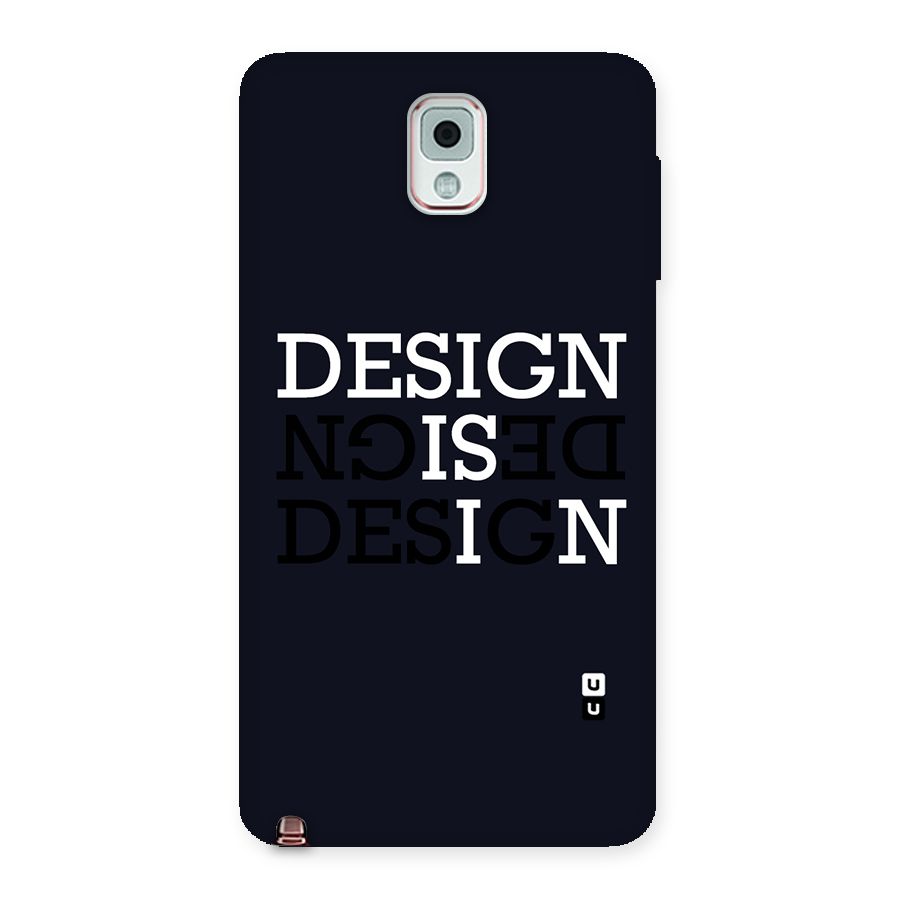 Design is In Typography Back Case for Galaxy Note 3