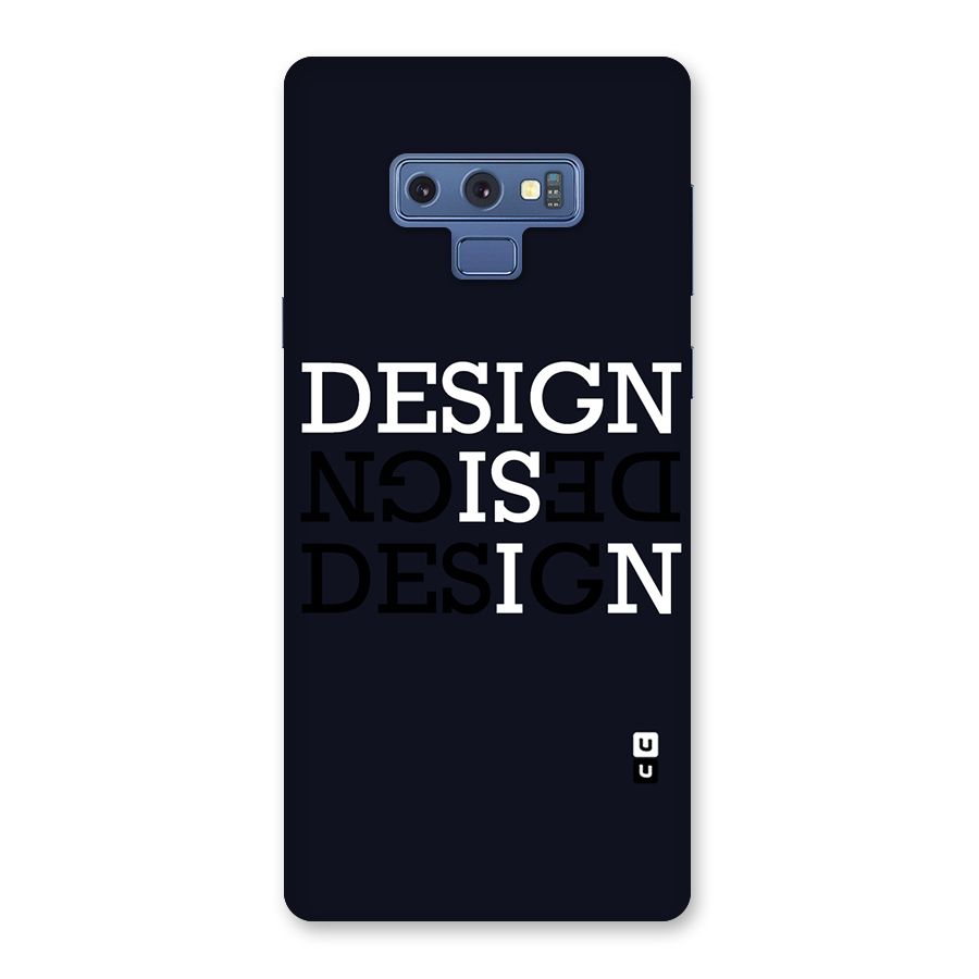 Design is In Typography Back Case for Galaxy Note 9