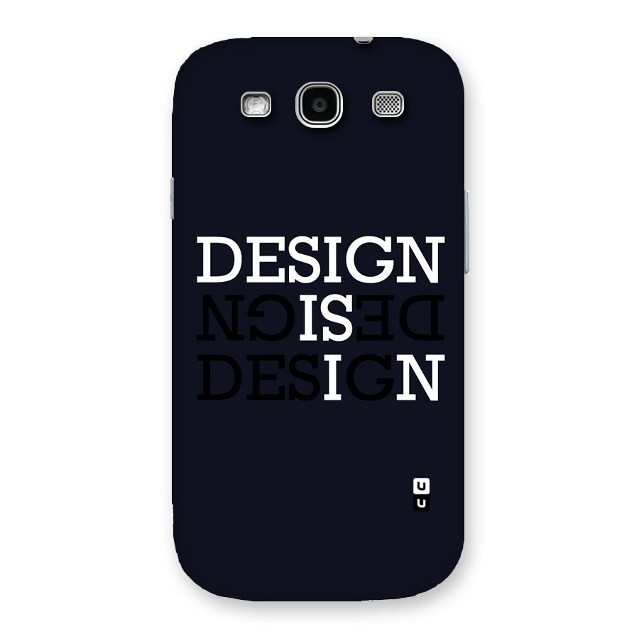 Design is In Typography Back Case for Galaxy S3