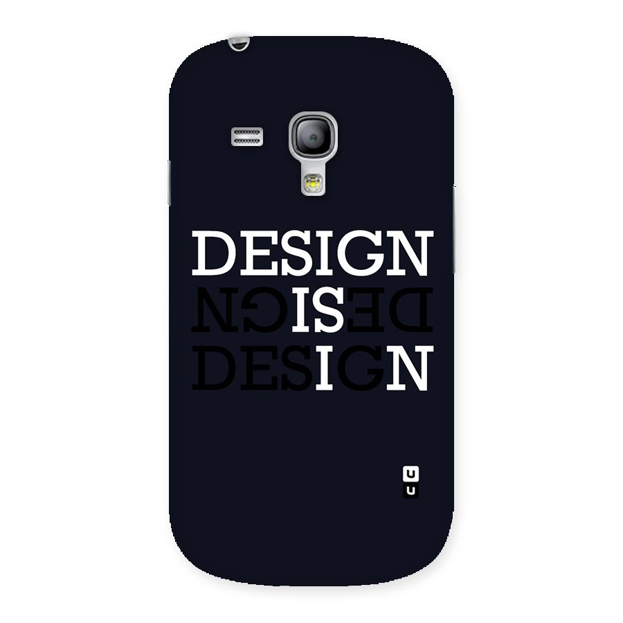 Design is In Typography Back Case for Galaxy S3 Mini