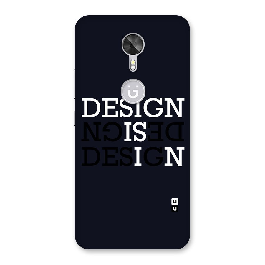 Design is In Typography Back Case for Gionee A1