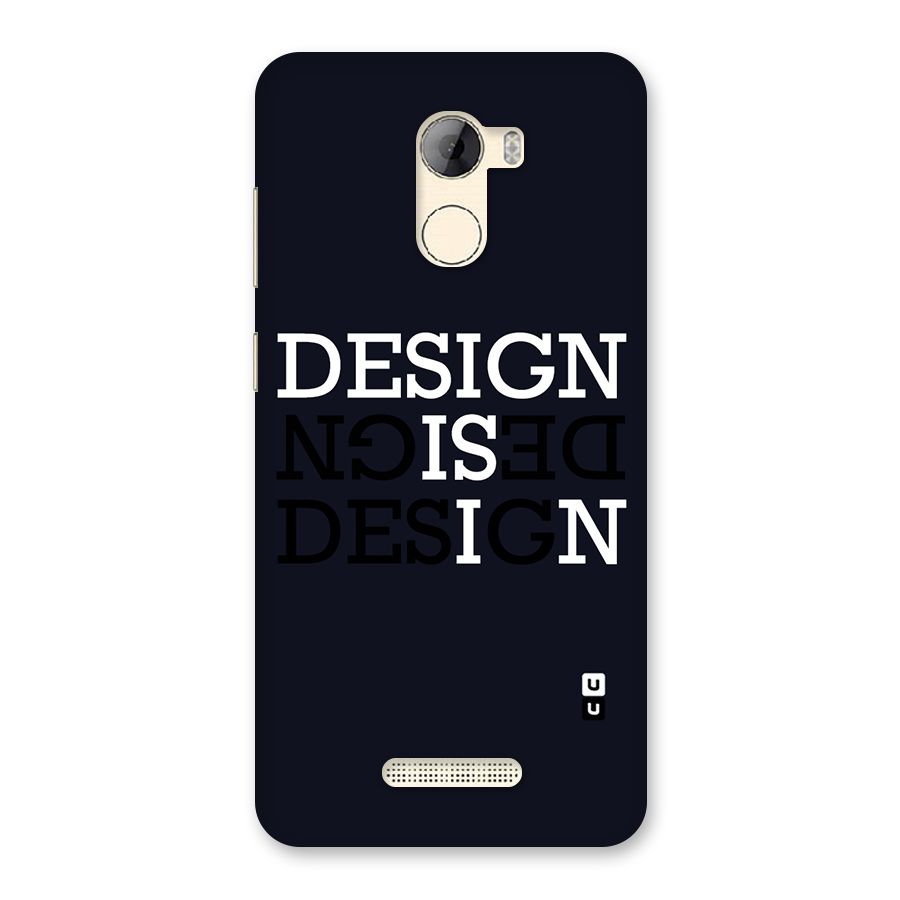 Design is In Typography Back Case for Gionee A1 LIte