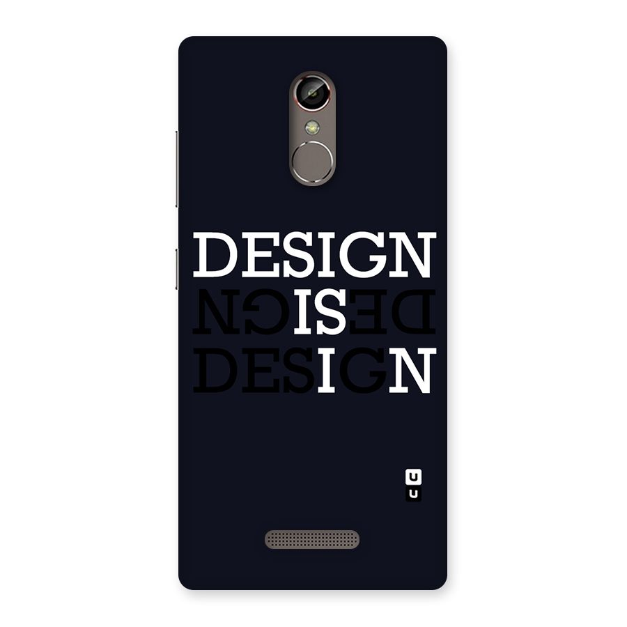 Design is In Typography Back Case for Gionee S6s