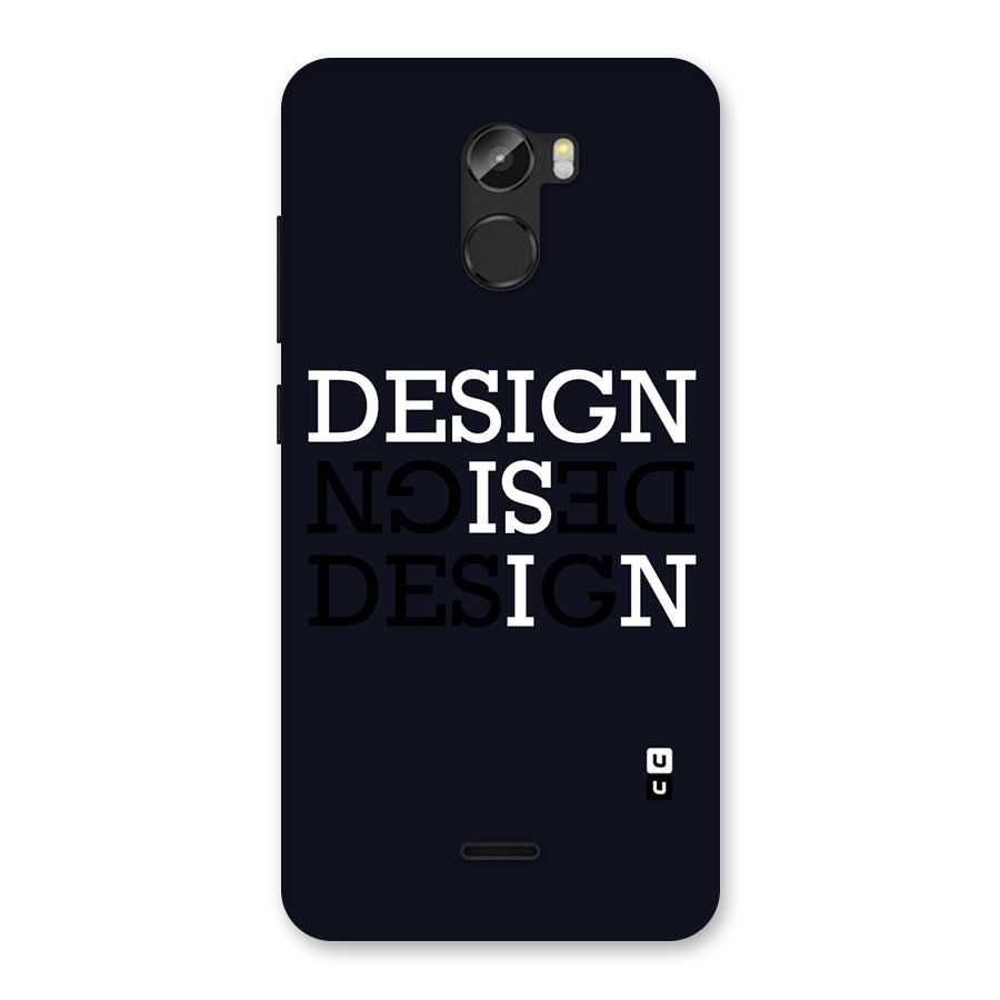 Design is In Typography Back Case for Gionee X1