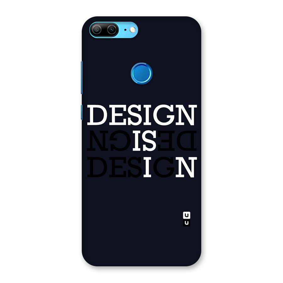 Design is In Typography Back Case for Honor 9 Lite