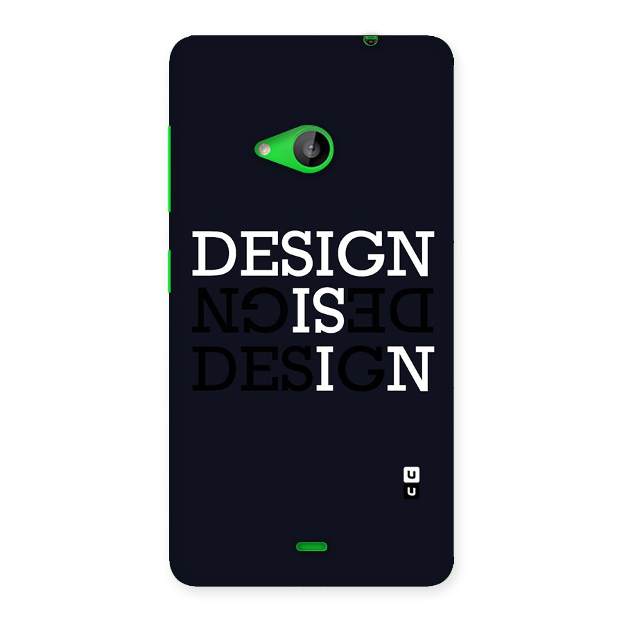 Design is In Typography Back Case for Lumia 535