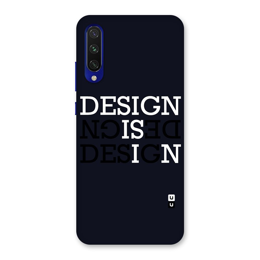 Design is In Typography Back Case for Mi A3