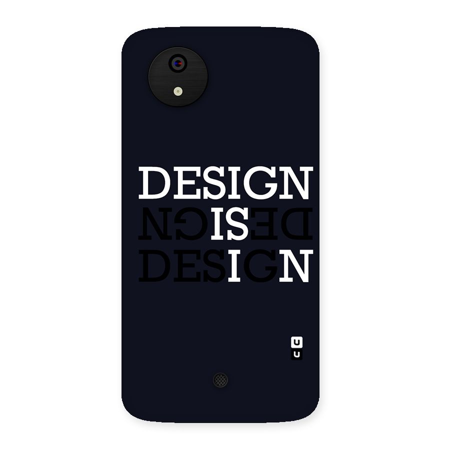 Design is In Typography Back Case for Micromax Canvas A1