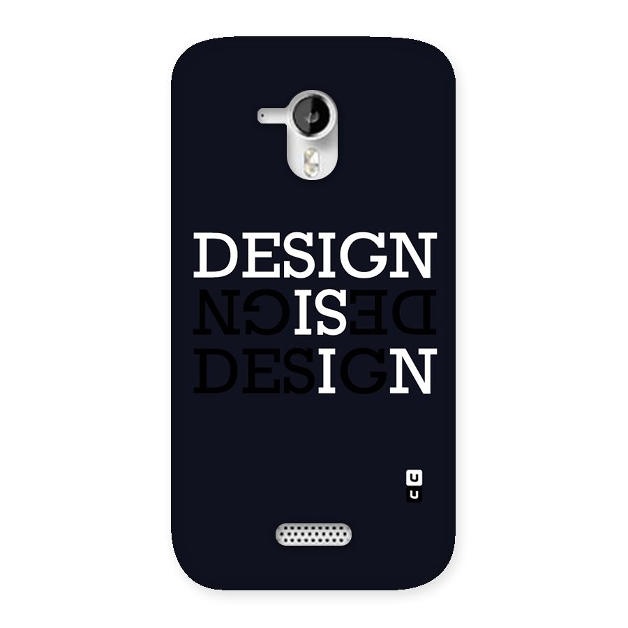 Design is In Typography Back Case for Micromax Canvas HD A116
