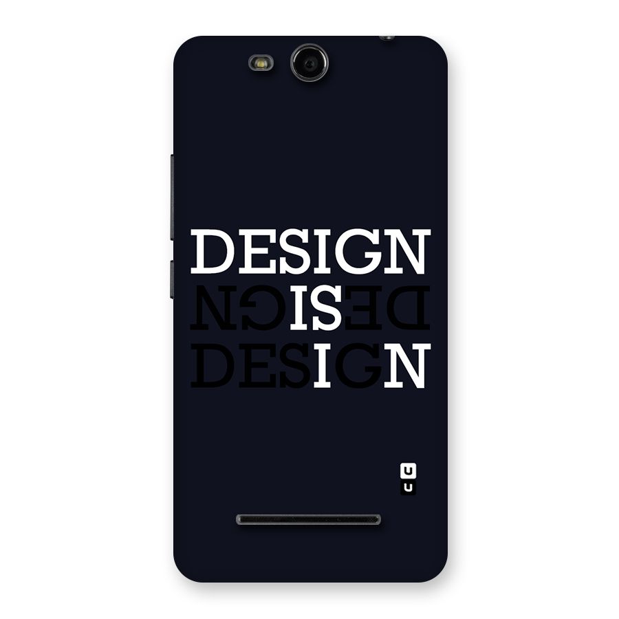 Design is In Typography Back Case for Micromax Canvas Juice 3 Q392