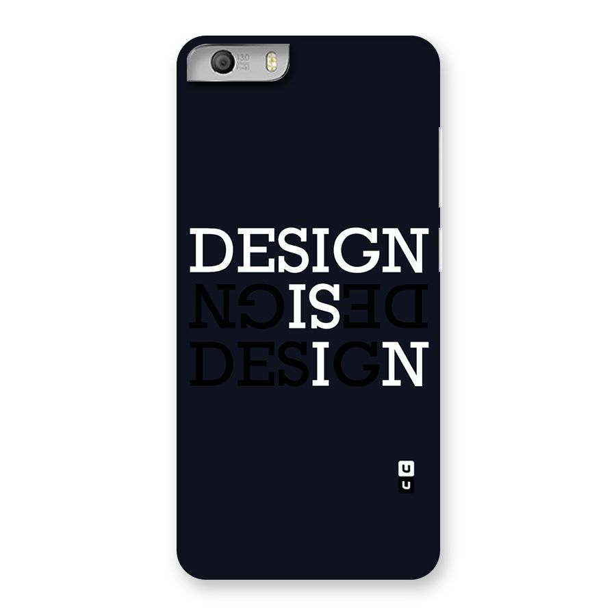 Design is In Typography Back Case for Micromax Canvas Knight 2