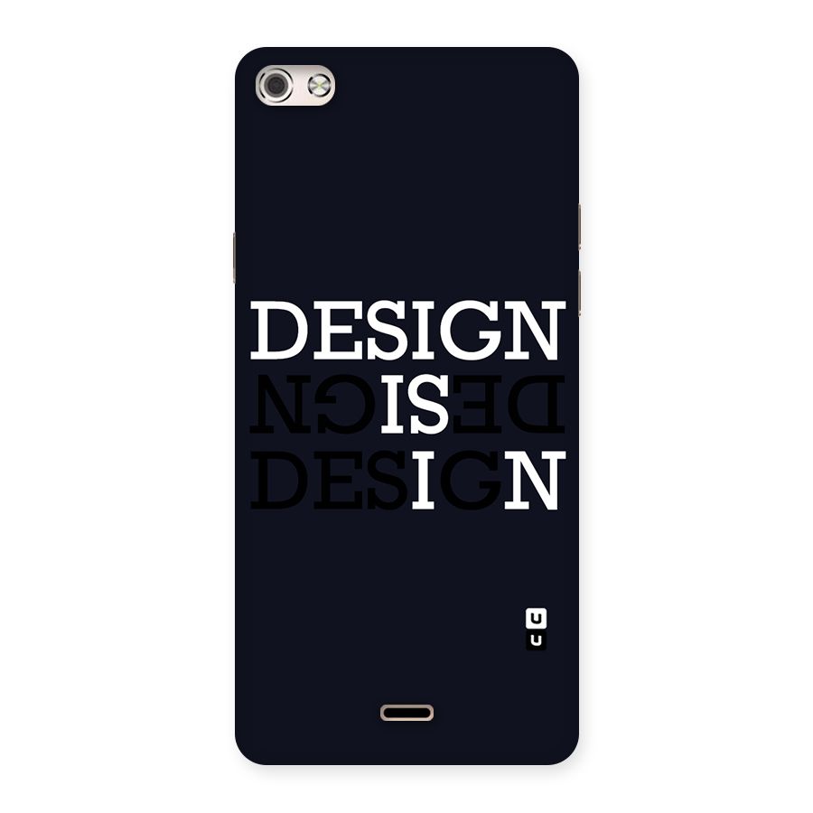 Design is In Typography Back Case for Micromax Canvas Silver 5