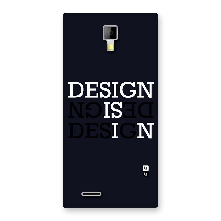 Design is In Typography Back Case for Micromax Canvas Xpress A99