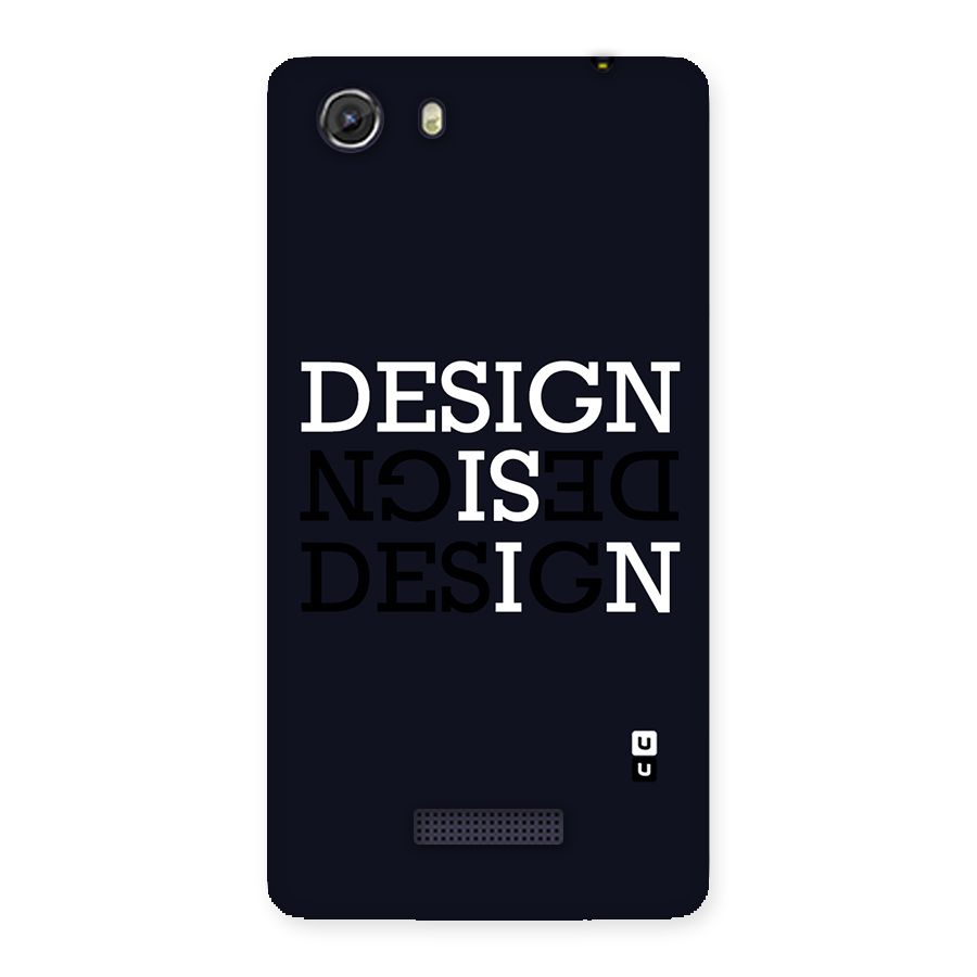 Design is In Typography Back Case for Micromax Unite 3