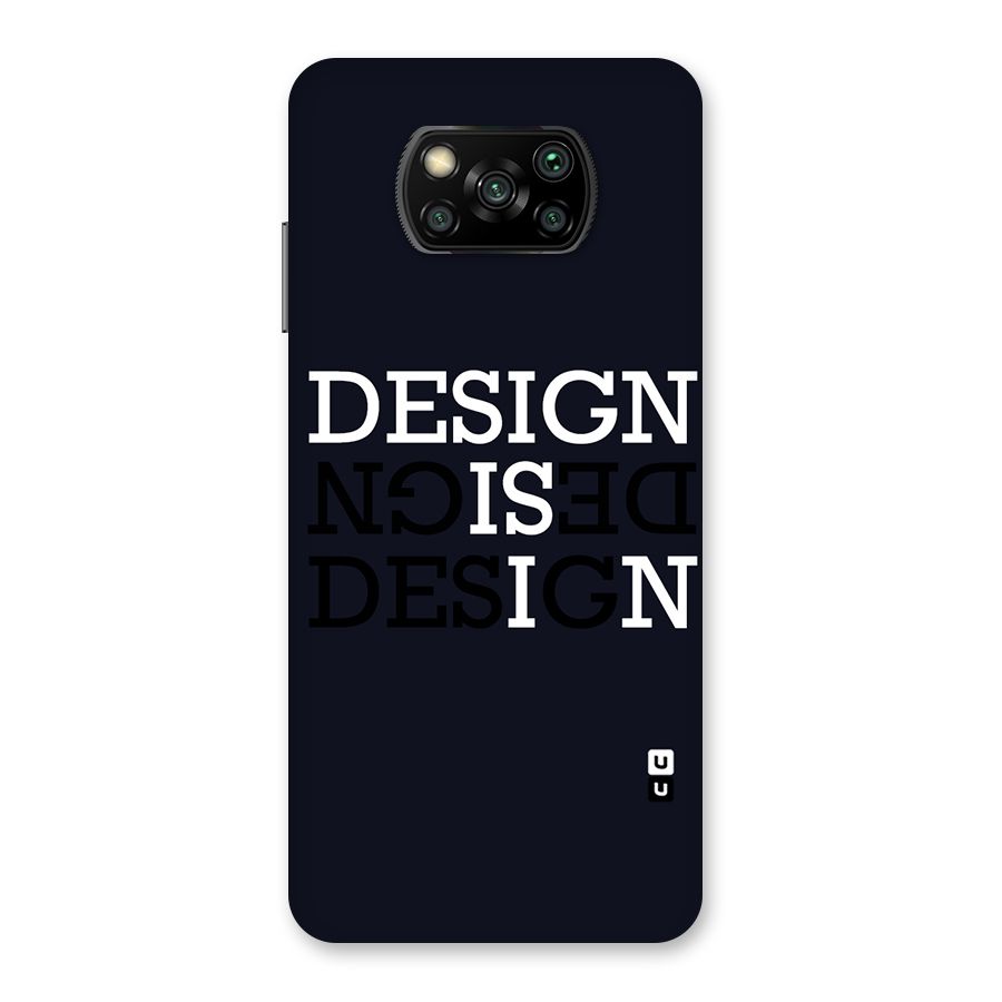 Design is In Typography Back Case for Poco X3