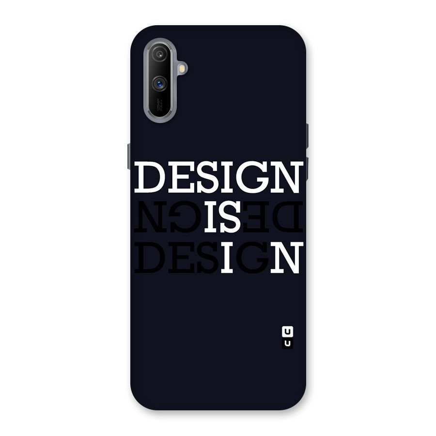 Design is In Typography Back Case for Realme C3