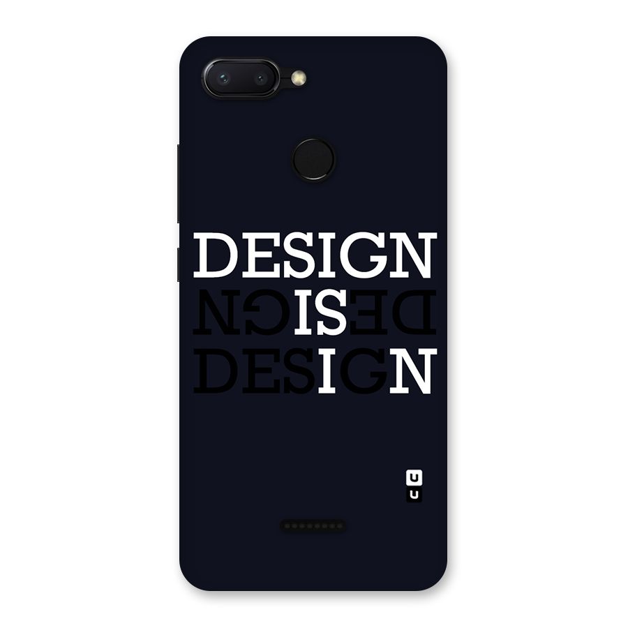 Design is In Typography Back Case for Redmi 6