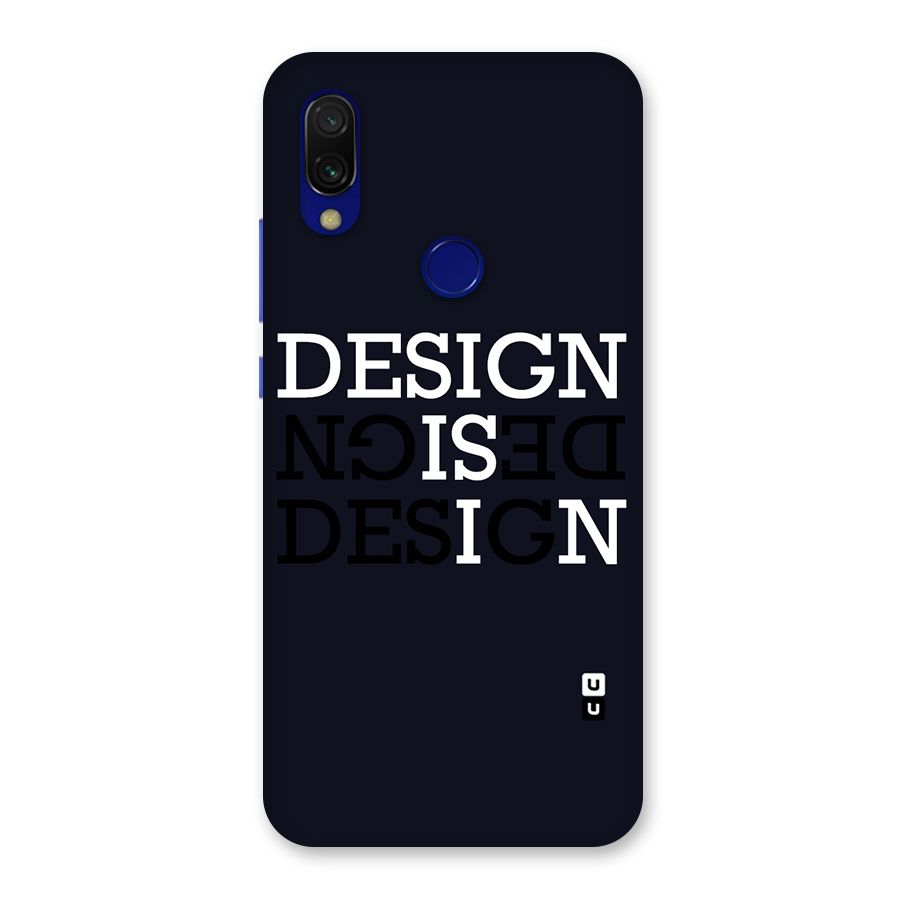 Design is In Typography Back Case for Redmi 7