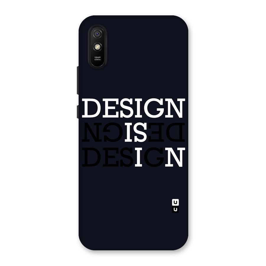 Design is In Typography Back Case for Redmi 9A