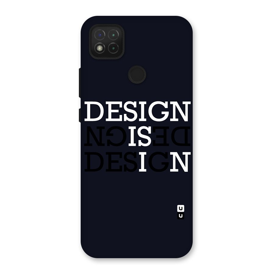 Design is In Typography Back Case for Redmi 9C
