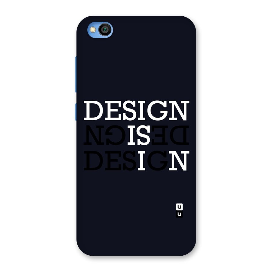 Design is In Typography Back Case for Redmi Go