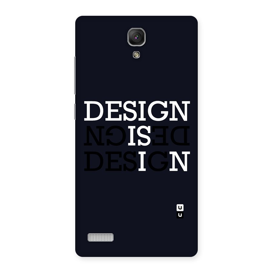 Design is In Typography Back Case for Redmi Note