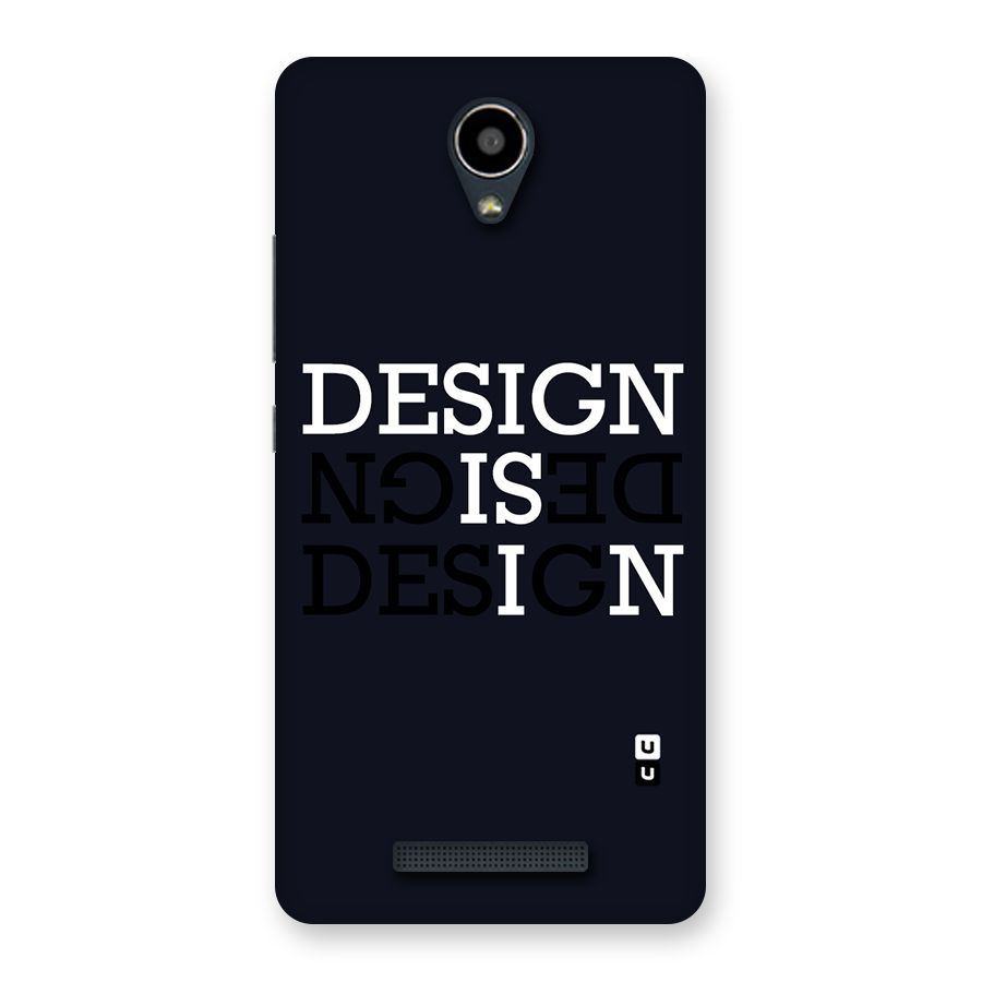 Design is In Typography Back Case for Redmi Note 2