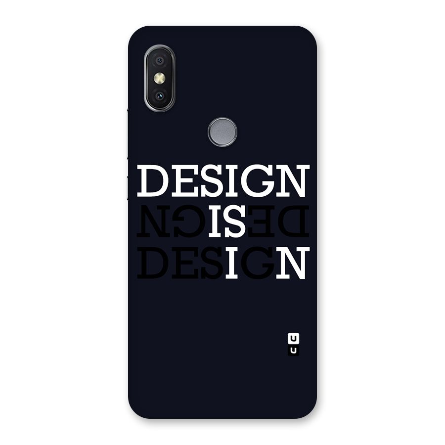 Design is In Typography Back Case for Redmi Y2