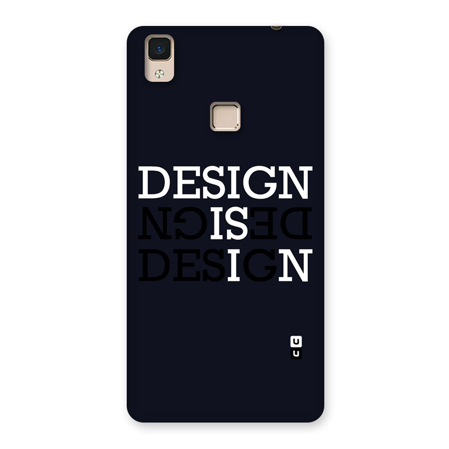 Design is In Typography Back Case for V3 Max