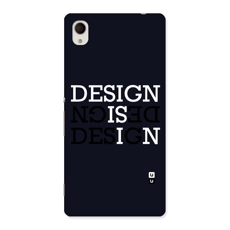 Design is In Typography Back Case for Xperia M4 Aqua