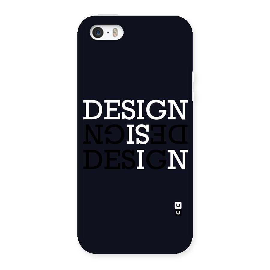 Design is In Typography Back Case for iPhone SE