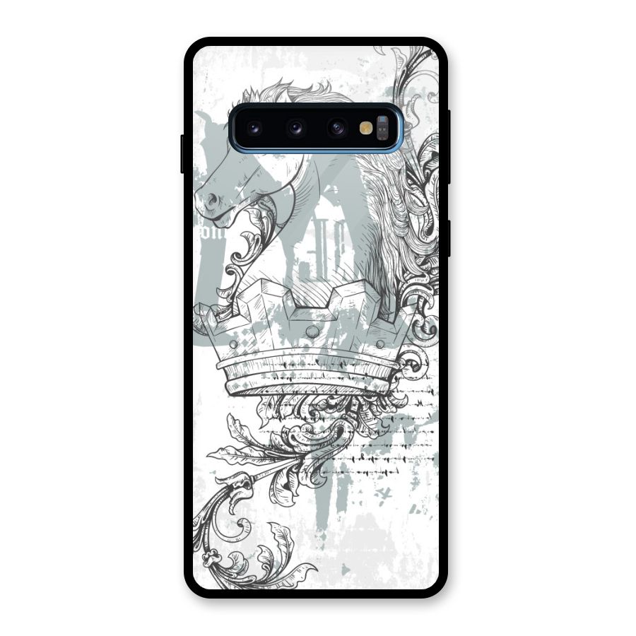 Designous Vintage Glass Back Case for Galaxy S10