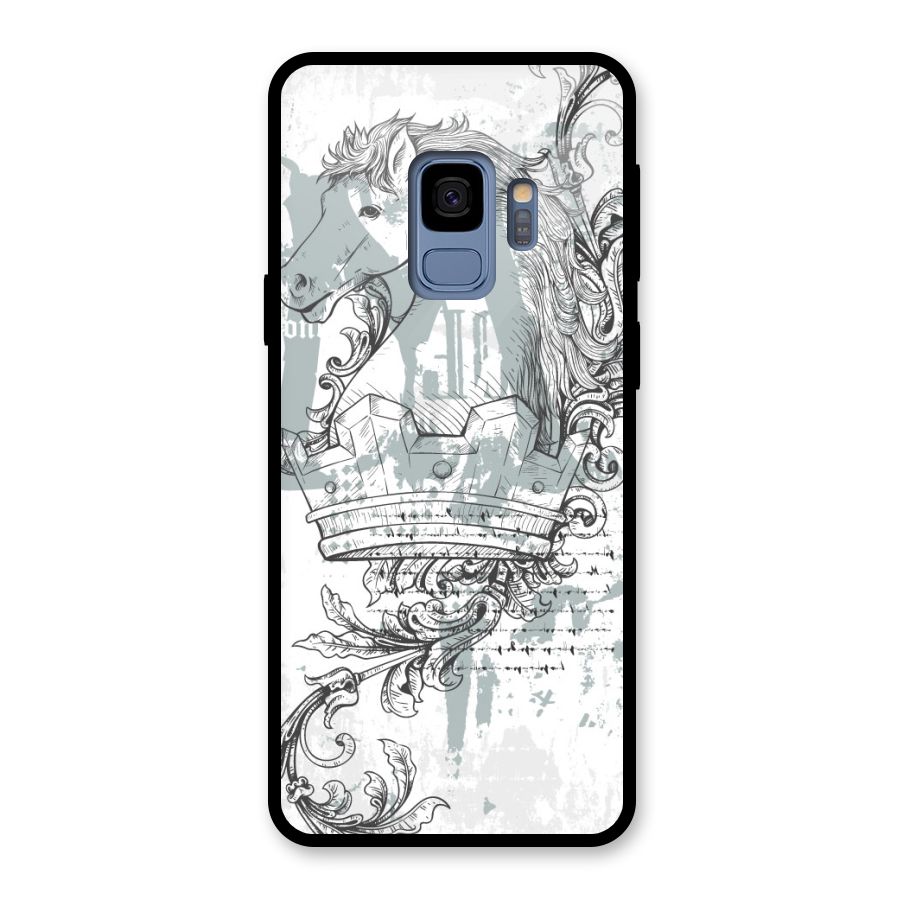 Designous Vintage Glass Back Case for Galaxy S9