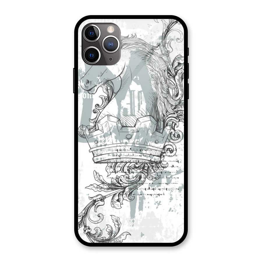 Designous Vintage Glass Back Case for iPhone 11 Pro Max