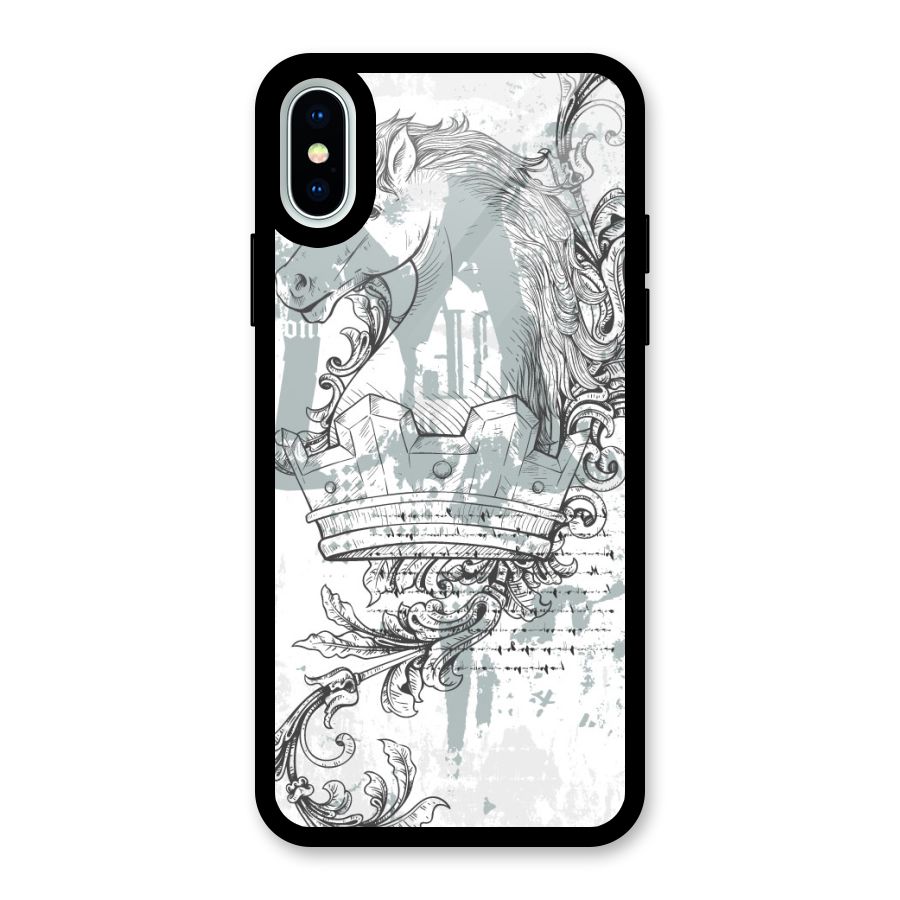 Designous Vintage Glass Back Case for iPhone X