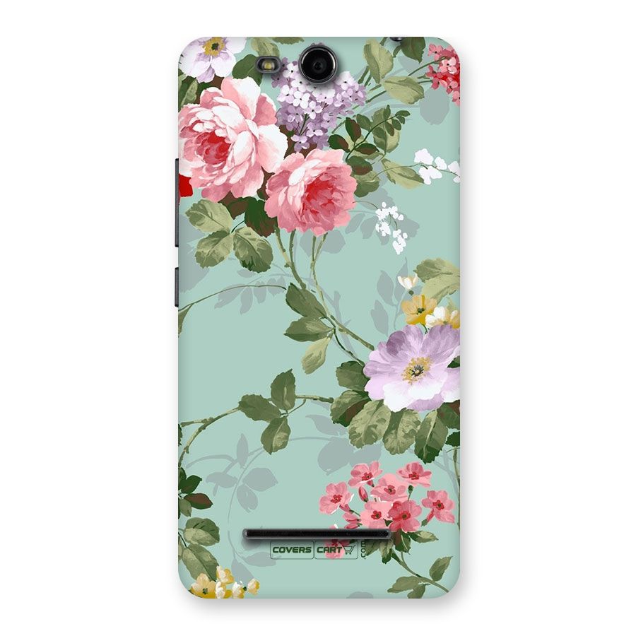 Desinger Floral Back Case for Micromax Canvas Juice 3 Q392