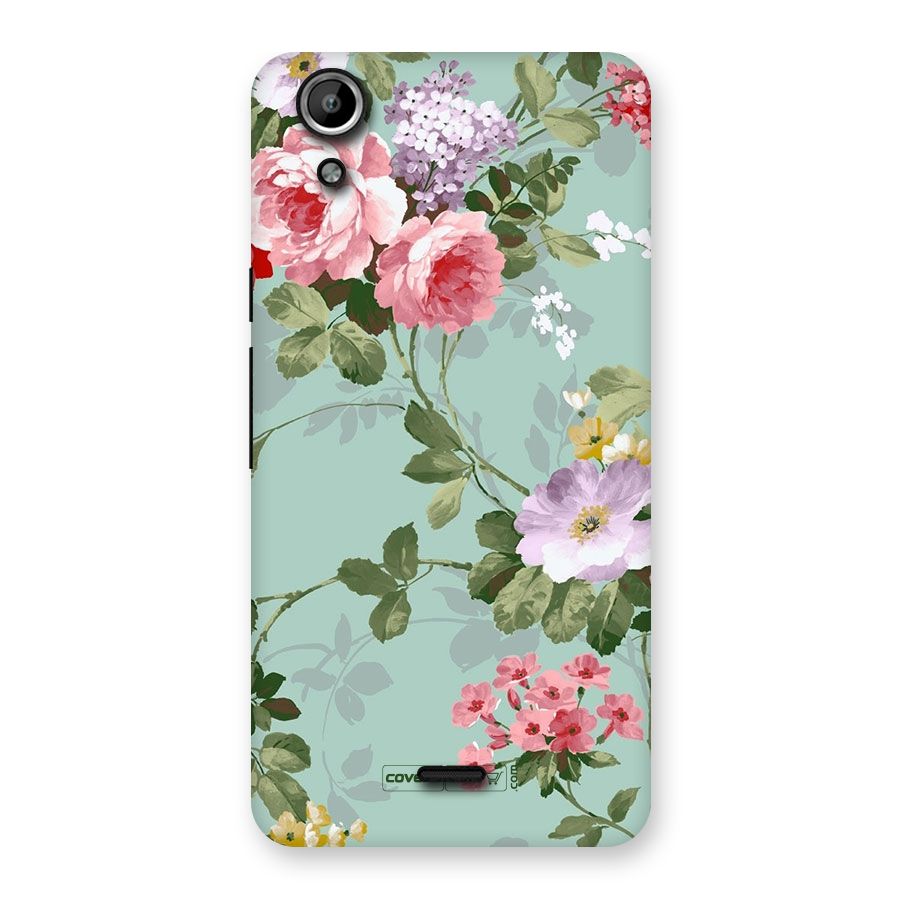 Desinger Floral Back Case for Micromax Canvas Selfie Lens Q345