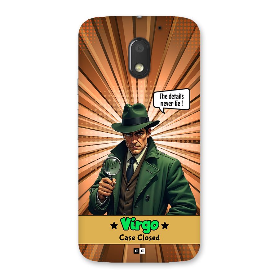 Detective Virgo Back Case for Moto E3 Power