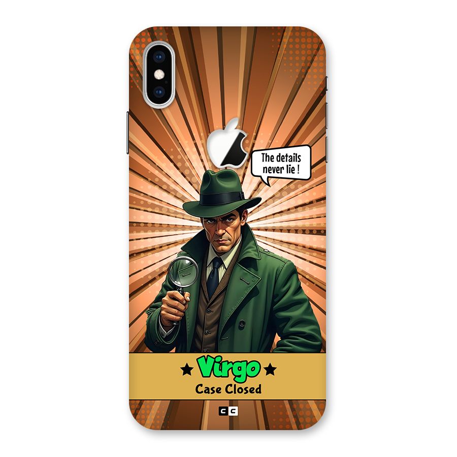 Detective Virgo Back Case for iPhone XS Max Apple Cut