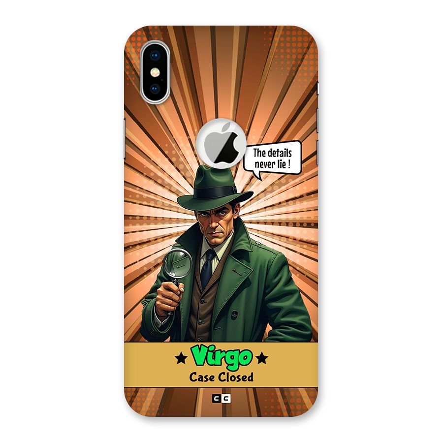 Detective Virgo Back Case for iPhone X Logo Cut
