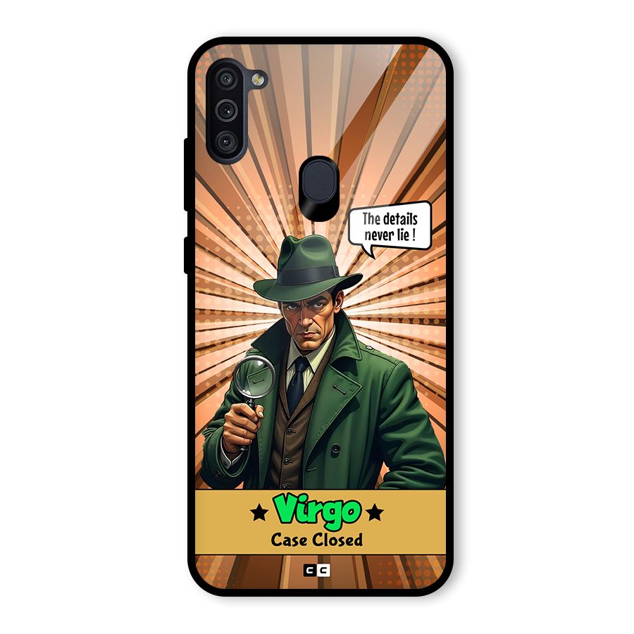 Detective Virgo Glass Back Case for Galaxy M11